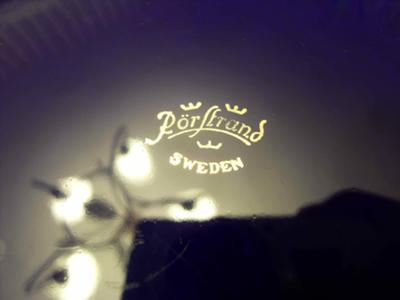 Rorstrand Fleur de Lis LARGE Platter with the 3 Crown Pottery Mark