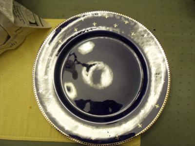 Rorstrand Fleur de Lis LARGE Platter with the 3 Crown Pottery Mark