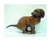 Rosenthal Dinnerware Query: Rosenthal Squatting Dachshund by Karl Himmelstoss