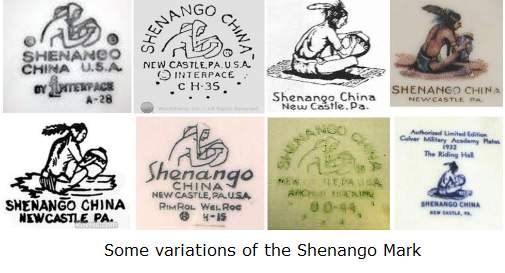 shanango-china-indian-marks-variations