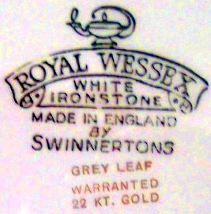 Swinnertons Royal Wessex China Ware  - Antique Bone China Query