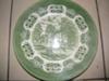 Antique or Fine China english ironstone green /white patterned plate