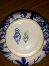 showing how it is stamped on bottom - Blue & White pot  with TWO diamond registration marks