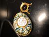 with stand - Russian silver and cloisonne enameled egg