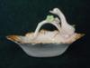 Ceramic/Porcelain Bowl with Duck Figure - Pottery mark of triangle with letters N P 3 on outside Hand Painted Italy
