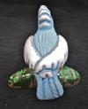 Little Blue and white Ceramic Parrot Bird
