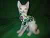 Large brightly colored ceramic cat MADE IN ITALY T.K.C TX/?B