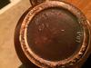 Old Round Brown pottery bowl with B57 mark on base 