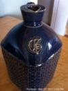 Pottery mark M.P. Déposé on French Cognac Decanter Bottle