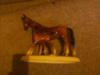 Pottery Mark Mystery - k or R or possibly two c's on a horse and foal figurine