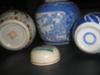 Pottery mark query  blue circles and Oriental Writing in Red