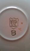Pottery Mark query - Initals 'OP ENGLAND' within a shield and the Inital 'B'underneath
