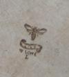 W LOWE L (with LILY pattern) bee mark on old charger