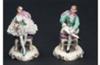 Two little porcelain figurines that SURVIVED WW2 - PMR Thuringia with Star Mark
