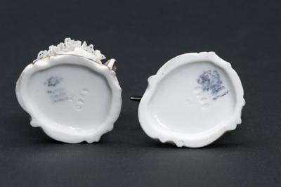Two little porcelain figurines that SURVIVED WW2 - PMR Thuringia with Star Mark