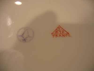 Unusual Sevres Type Mark with Red Triangle FBS France